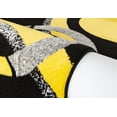 thumbnail image 4 of Oxford Collection Rugs - Yellow, Grey, Black, Retro Abstract Design Premium Soft Area Rug (5'1" x 7'2" Rug Size), 4 of 5