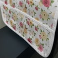 thumbnail image 3 of Floral Microwave Oven Cover, Warm Tones Designed Vintage Flowers and Leaves Illustration Art Print, Water Resistant Organizer with Pockets for Kitchen, 36" x 12", White and Multicolor, by Ambesonne, 3 of 4