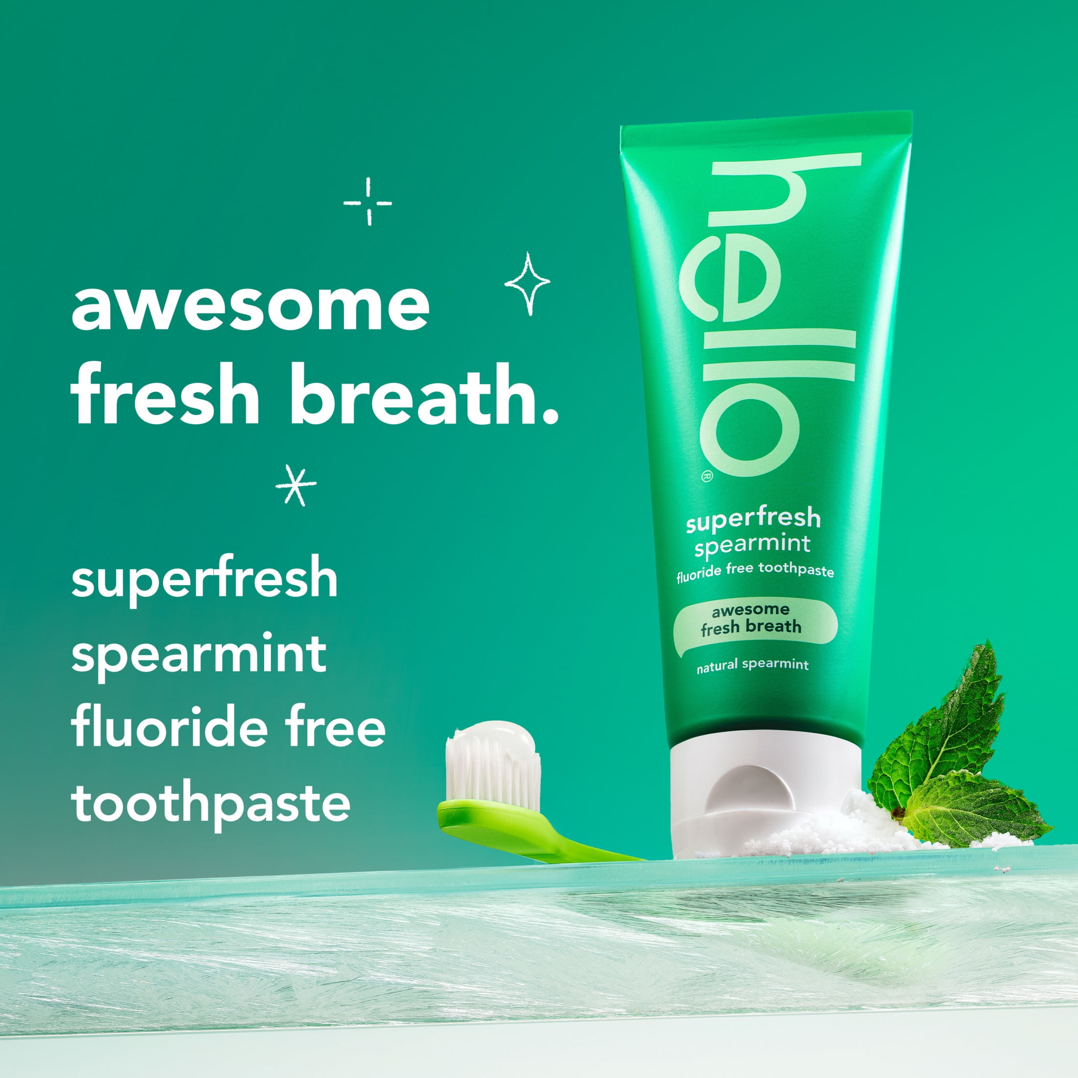 hello Superfresh Fluoride Free Toothpaste for Bad Breath, Natural Spearmint, 5 Oz