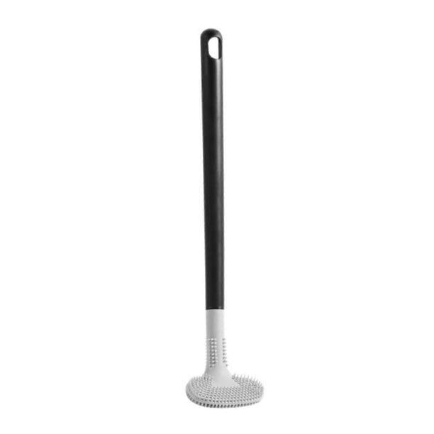Brosse WC en silicone souple et pliable, double face, pour un nettoyage en profondeur et une propreté optimale.