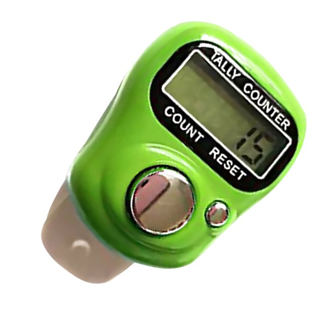 Yuarrent Contador de conteo de 5 dígitos de tejer Golpe de golf de mano Rastreador de números mecánico Dispositivo de conteo Púrpura Artesanía Verde Yuarrent JJ17197-02