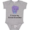 thumbnail image 3 of Inktastic I Love My Great Grandma Elephant Boys Baby Bodysuit, 3 of 5