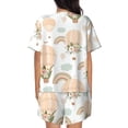 thumbnail image 6 of Fuzoiu Air Balloon and Flower Print Women's Short-Sleeved Pajama Set,Lounge Sleepwear Set,Womens Pajama Sets 2 Piece,Button-Up Top and Shorts with Pockets-4X-Large, 6 of 7
