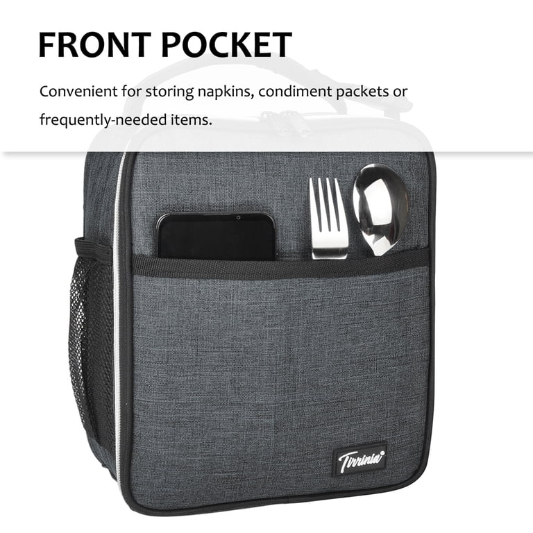 Tirrinia Insulated Lunch Bag, 9 Can Capacity, Charcoal photo 5