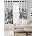 thumbnail image 2 of Black Pine Tree Blackout Curtains for Bedroom/Living Room, Thermal Insulated Kitchen Curtains, Vintage Watercolor Botanical Grommet Darkening Window Treatment Drapes 42"x63"x2, 2 of 8