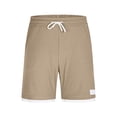 thumbnail image 3 of successthop Mens Soccer Shorts Strecthy Sweatpant Shorts Drawstring Bottoms Big and Tall Beachwear Workout Clothes Khaki S, 3 of 7