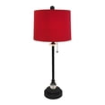 thumbnail image 2 of Royal Designs 28" Crystal and Oil Rub Bronze Buffet Lamp with Red Shallow Drum Hardback Lamp Shade, 2 of 7