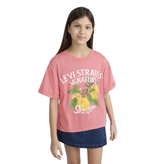Levi Strauss Signature Girl Short Sleeve Graphic Top, Sizes 4-16