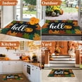 thumbnail image 3 of HEBE Fall Door Mat 20"x32" Non Slip Pumpkin Welcome Doormat Buffalo Plaid Doormats for Autumn Harvest Thanksgiving Farmhouse Large Entrance Doormat Low Profile Floor Carpet Mat Washable, 3 of 6