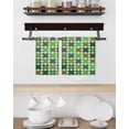 thumbnail image 3 of Saint Patrick's Day Kitchen Dish Towels for Drying Dishes Set of 3, Vintage Green Plaid Lucky Clovers Waffle Weave Microfiber Hand Tea Bathroom Towels Quick Dry & Absorbent Towel 15.7x23.6, 3 of 7