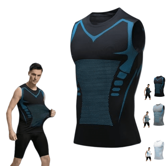 Mens Compression Shirt Trendy Casual Quick-Drying Sleeveless Tank Tops Summer Wicking Breathable Regular Fit Body Shaper Tank Top Black XL