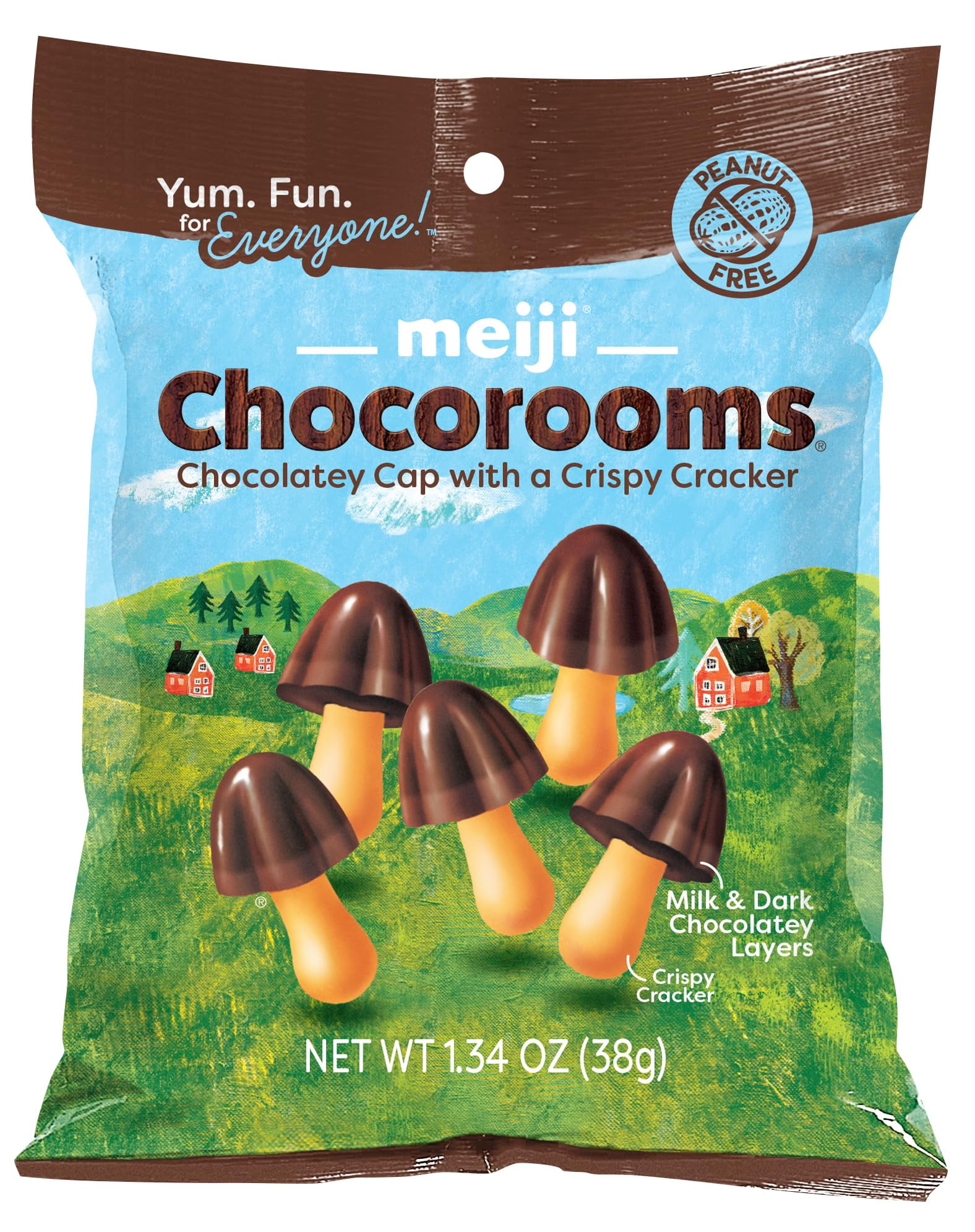 Meiji Chocorooms Crispy Crackers, DHF10 Milk and Dark