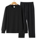 thumbnail image 5 of Ceisia Gift Men's Warm Soft Casual Long Sleeve Round Neck Lounge Homewear Two Piece Outfit Set, 5 of 5
