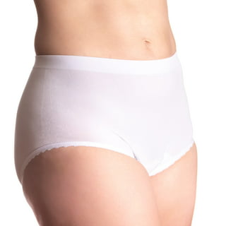 Ladies Reusable Incontinence Panty 6oz , X-Large 37-40, White, 3 PK