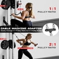 thumbnail image 6 of Cable Crossover Machine, Lat Pulldown Cable Training for Home Gym Station, Wall Mounted Pulley Tower functional trainer with Adjustable 18 Positions Dual Pulley System, 6 of 7