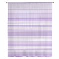 thumbnail image 2 of Purple Stripe Sheer Curtains 63 Inches Long, Abstract Art Modern Vertical Striped Light Filering Curtains, Breathable Simi Curtain Privacy Drapes for Living Room Bedroom Lightweight Window Treatment, 2 of 9