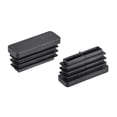thumbnail image 1 of Uxcell Cubierta de capuchón rectangular para patas de muebles de silla de escritorio PP negra 20Pcs 1.5''x0.51'', 1 of 3