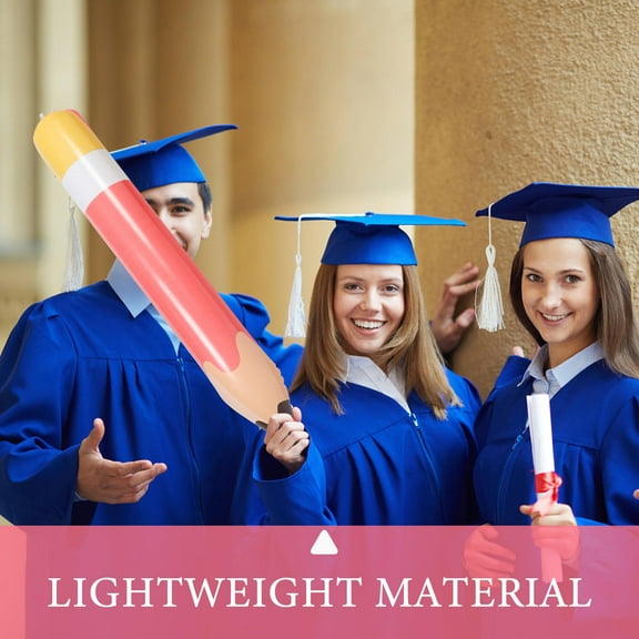 OUNONA Giant Pencil Balloons PVC Assorted Colors Portable Lightweight Party Decorations 4 Pieces