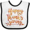 thumbnail image 3 of Inktastic Happy Thanksgiving with Leaf Arrow in Fall Colors Boys or Girls Baby Bib, 3 of 4