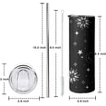 thumbnail image 6 of Fall Tumbler 20 oz Travel Coffee Mug Fall Leaf Print Skinny Tumblers with Lid and Straw Stainless Steel Insulated Coffee Leaves Cups Gift for Fall, 6 of 6