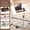 White, variant on Portable adjustable folding table, laptop table, suitable for home office tables, coffee tables and bedside sofas. Strong metal frame, saves space and easy to move. It can be raised and rotated.