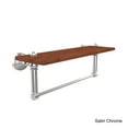 thumbnail image 4 of Waverly Place Collection 16-in Solid IPE Ironwood Shelf with Integrated Towel Bar in Antique Pewter, 4 of 5
