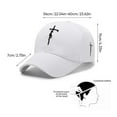 thumbnail image 3 of WTOBBY Embroidered Cross Baseball Cap, Adjustable Cotton Casual Hat for Men, Women and Youth, American Retro Streetwear Accessory, Dad Hat Style,White, 3 of 3