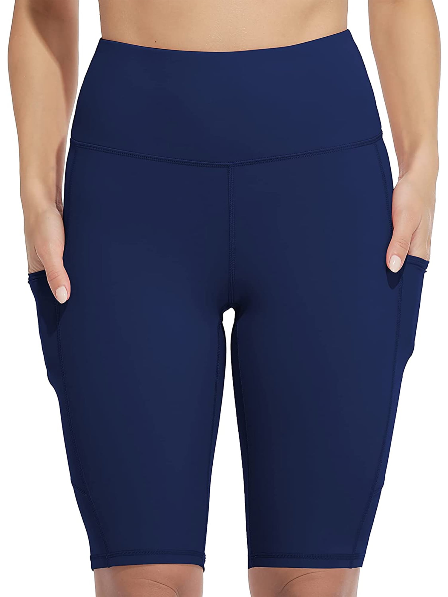 Women's High Waisted Yoga Bike Board Shorts With Pockets Sport Workout