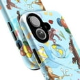 thumbnail image 2 of Curious Monkey Nature Adventure Phone Case, Playful Balloon Campfire Globe Jungle Aesthetic Protective Cover for iPhone 16 15 14 13 12 11 Pro Max Plus Mini, 2 of 6