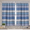 thumbnail image 2 of Ambesonne Abstract Valance & Curtain, Modern Boho Row of Stains, 55"x30", Blue Lilac and Dark Grey, 2 of 7