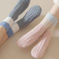 thumbnail image 3 of Monebena 3 Pairs Fuzzy Socks Womens Cozy Soft Socks Fluffy Cute Winter Warm Slipper Floor Socks Thicken Coral Velvet Christmas Stocking M01, 3 of 6