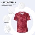 thumbnail image 4 of Daiia Abstract Red Marble Mens Baseball Jersey Button Down Shirts Short Sleeve Sports Uniforms-X-Large, 4 of 9