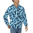 thumbnail image 4 of Zip Up Hoodies for Men - Blue Camouflage Long Sleeve Comfrt Men'S Fashion Hoodies & Sweatshirts, Jackets for Men Hoodies Pullover Clothing Clothes with Pouch, 4 of 5