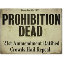 Trademark Fine Art "Prohibition" Canvas Art by Color Bakery