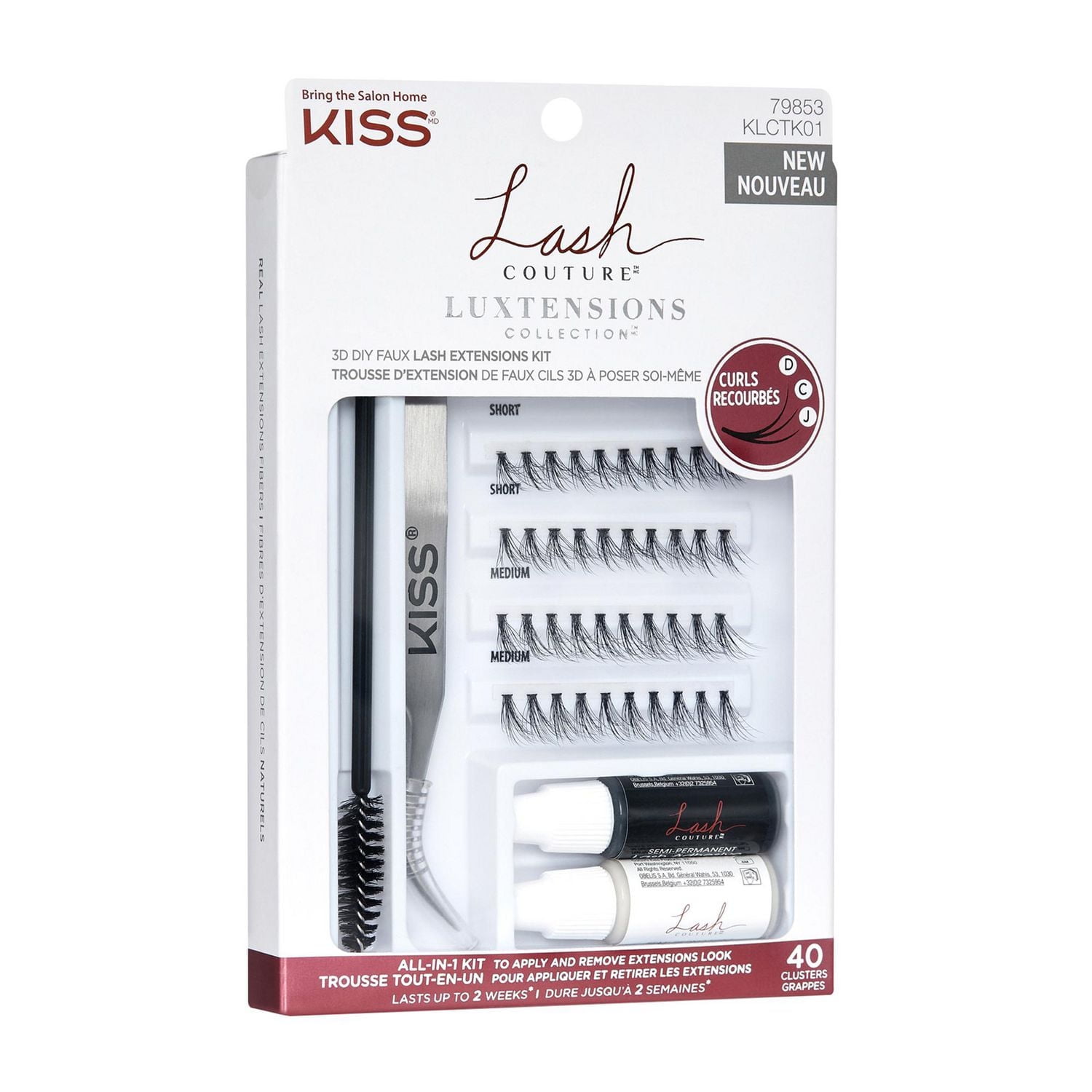KISS Collection Luxtension Lash Couture - Trousse - 40 faisceaux Trousse tout-en-1.