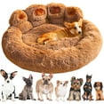 thumbnail image 4 of Small Dog Bed, Cat Beds for Indoor Cats, Pet Beds for Small Dogs, Fur Plush Small Dog Bed, Washable Puppy Bed with Anti-Slip Bottom, Dog Bed Small Size Dog (Coffee,30 Inch), 4 of 10