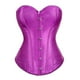 thumbnail image 1 of Top tipo bustier con corsé y cintura deshuesada, botones frontales y túnica sexy - Morado, 1 of 5