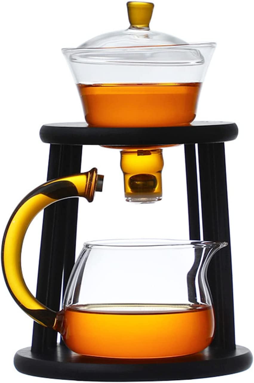 Glass Semiautomatic Tea Set Wooden Glass Tea Set Water Diversion
