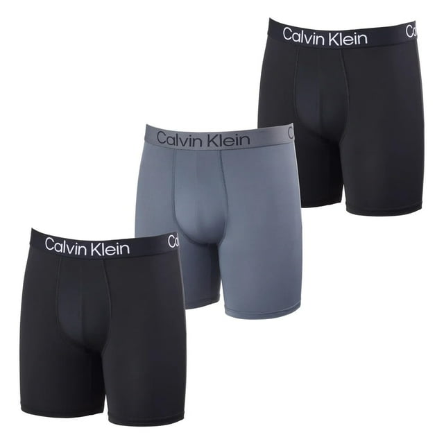 Calzoncillos tipo bóxer Calvin Klein para hombre que absorben la humedad, paquete de 3