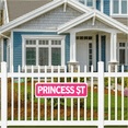 thumbnail image 2 of Decorative Tin Sign 16*4 Inches for Bedroom,"Princess St" Living Room, Entryway - Princess St Feminine Decor, 2 of 4