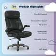 thumbnail image 2 of Serta Torrington Ergonomic Polyurethane Big & Tall Chair 400 lb. Capacity Black (52399-BLK), 2 of 9