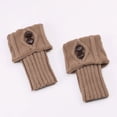 thumbnail image 4 of Calcetines con botones para mujer, de punto, para cubrir las piernas, de lana, para botas, sueltos, cortos, para pies, cálidos, para zapatos, calentadores de pies, 4 of 6
