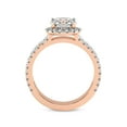 thumbnail image 2 of 2 Carat | IGI Certified Round Shape Lab Grown Diamond Engagement Ring For Women | 14K Rose Gold | Lab Created Luna Split Shank Halo Diamond Engagement Ring | FG-VS1-VS2 Quality, 2 of 5