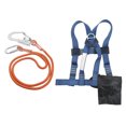 thumbnail image 1 of Arnés de escalada en roca para exteriores, cinturón de seguridad de medio cuerpo con mosquetón de acero de aleación de cuerda de 1,8 metros, 1 of 5