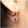 thumbnail image 2 of Joyería colorida al por mayor de los pendientes del aro de la bola de cristal del Rhinestone modificado para requisitos particulares para las mujeres Sincero Hogar, 2 of 6