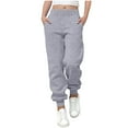 thumbnail image 4 of HOMADLES Jogger Pants for Girls Parachute Baggy Elastic Waist Casual School Uniform Joggers Sweatpants Gray 2 T, 4 of 4
