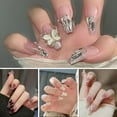 thumbnail image 3 of XINYUAN Fake Nail Art Long False Nail Panel Nail Enhancement Wearing Nail Ins Advanced' Y0L3, 3 of 8