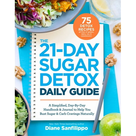 The 21-Day Sugar Detox Daily Guide : A Simplified, Day-By Day Handbook & Journal to Help You Bust Sugar & Carb Cravings (Best Sugar Detox App)