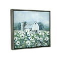 thumbnail image 2 of Stupell Industries Rural Anemone Flower Meadow White Farmland Barn Painting Luster Gray Floating Framed Canvas Print Wall Art, Design by Sally Swatland, 2 of 5