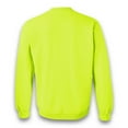 thumbnail image 4 of Gildan High Visibility Sweatshirt - 18000 Crewneck for Men | Hi Vis Heavy Blend Fleece Pullover Shirt with Durable, 8oz, 50/50 Cotton/Polyester, Safety Green, 4 Pack, Size - M, 4 of 6